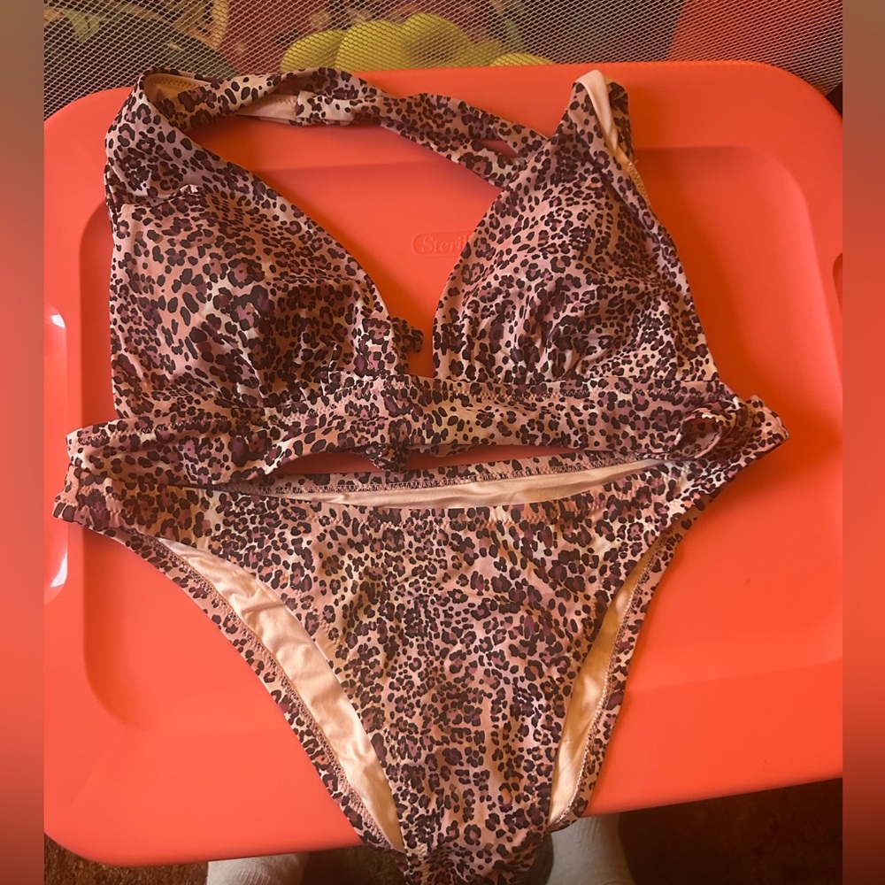 Shade & Shore Brown Sparkly Bikini